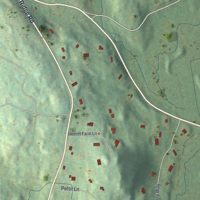 Second close-up of the map of Scotts Corners, New York print showing more streets and buildings