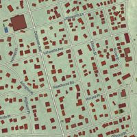 Second close-up of the map of Sea Cliff, New York print showing more streets and buildings