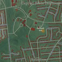 Second close-up of the map of Seabrook, Maryland print showing more streets and buildings