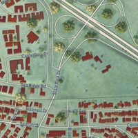 Second close-up of the map of Seacliff, California print showing more streets and buildings