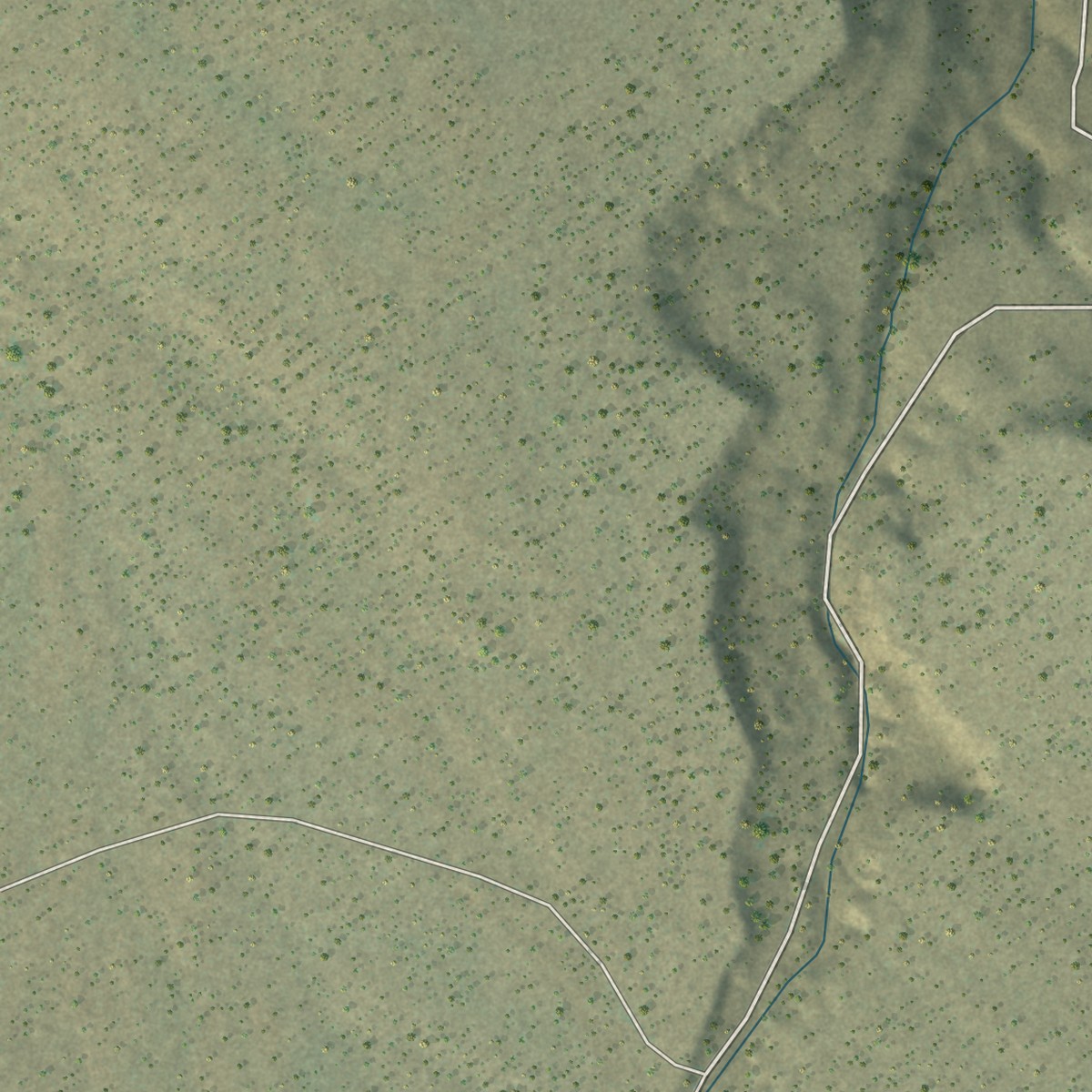 Second close-up of the map of Seama, New Mexico print showing more streets and buildings
