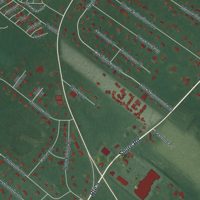 Second close-up of the map of Seaville, New Jersey print showing more streets and buildings