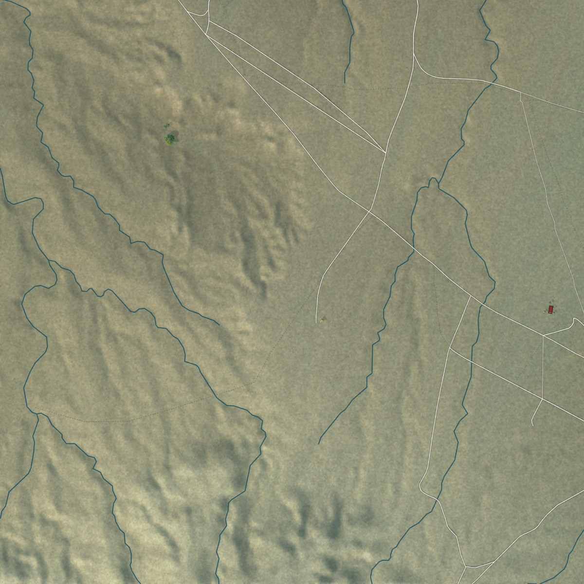 Second close-up of the map of Seba Dalkai, Arizona print showing more streets and buildings