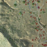Second close-up of the map of Seboyeta, New Mexico print showing more streets and buildings