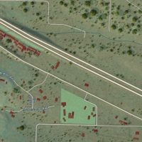 Second close-up of the map of Sedillo, New Mexico print showing more streets and buildings