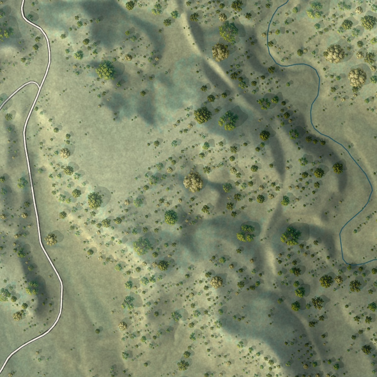 Second close-up of the map of Segundo, Colorado print showing more streets and buildings