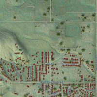 Second close-up of the map of Selah, Washington print showing more streets and buildings