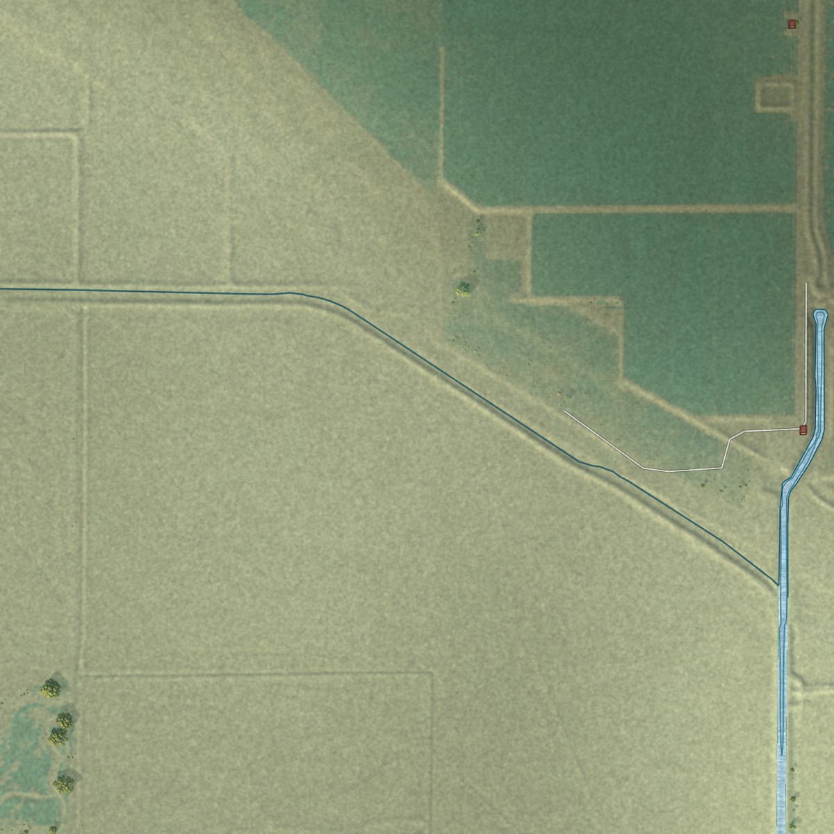 Second close-up of the map of Semitropic, California print showing more streets and buildings