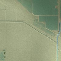 Second close-up of the map of Semitropic, California print showing more streets and buildings