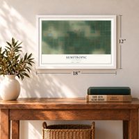 Semitropic, California map, 12 x 18 inch print in a white frame in an entryway