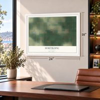Semitropic, California map, 18 x 24 inch print in a white frame in a home office