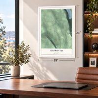 Sempronius, New York map, 18 x 24 inch print in a white frame in a home office