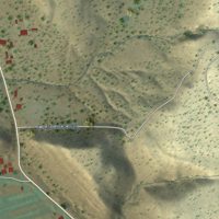 Second close-up of the map of Sena, New Mexico print showing more streets and buildings