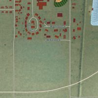 Second close-up of the map of Senath, Missouri print showing more streets and buildings