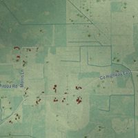 Second close-up of the map of Seneca, Green Lake County, Wisconsin print showing more streets and buildings