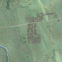 Second close-up of the map of Sennett, New York print showing more streets and buildings