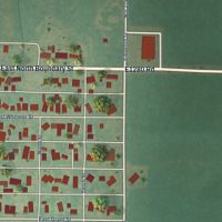 Second close-up of the map of Sentinel, Oklahoma print showing more streets and buildings