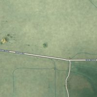 Second close-up of the map of Servia, Indiana print showing more streets and buildings