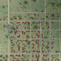 Second close-up of the map of Sesser, Illinois print showing more streets and buildings