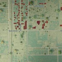 Second close-up of the map of Seth Ward, Texas print showing more streets and buildings