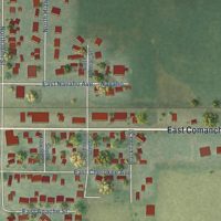 Second close-up of the map of Shabbona, Illinois print showing more streets and buildings