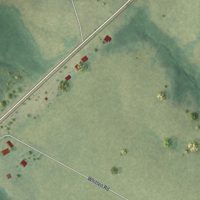 Second close-up of the map of Shady Dale, Georgia print showing more streets and buildings