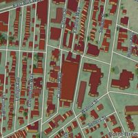 Second close-up of the map of Shadyside, Pennsylvania print showing more streets and buildings