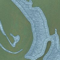 Second close-up of the map of Shageluk, Alaska print showing more streets and buildings