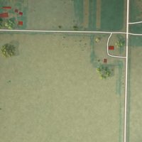 Second close-up of the map of Shallow Water, Kansas print showing more streets and buildings