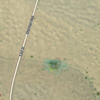 Second close-up of the map of Shaniko, Oregon print showing more streets and buildings