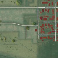 Second close-up of the map of Sharpsville, Indiana print showing more streets and buildings