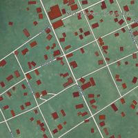 Second close-up of the map of Sharptown, Maryland print showing more streets and buildings