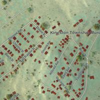 Second close-up of the map of Shavertown, Pennsylvania print showing more streets and buildings