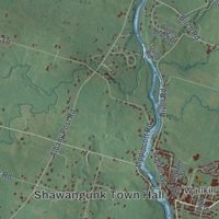 Second close-up of the map of Shawangunk, New York print showing more streets and buildings