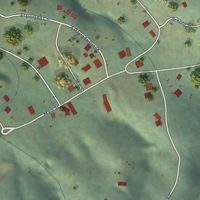 Second close-up of the map of Sheep Ranch, California print showing more streets and buildings