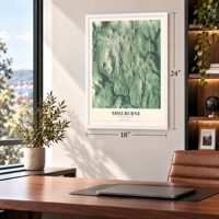 Shelburne, Massachusetts map, 18 x 24 inch print in a white frame in a home office