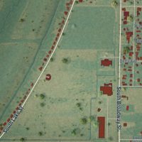 Second close-up of the map of Shelby, Mississippi print showing more streets and buildings