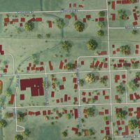 Second close-up of the map of Sheldon, Illinois print showing more streets and buildings