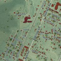 Second close-up of the map of Shepherd, Texas print showing more streets and buildings