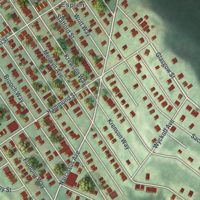 Second close-up of the map of Sheraden, Pennsylvania print showing more streets and buildings