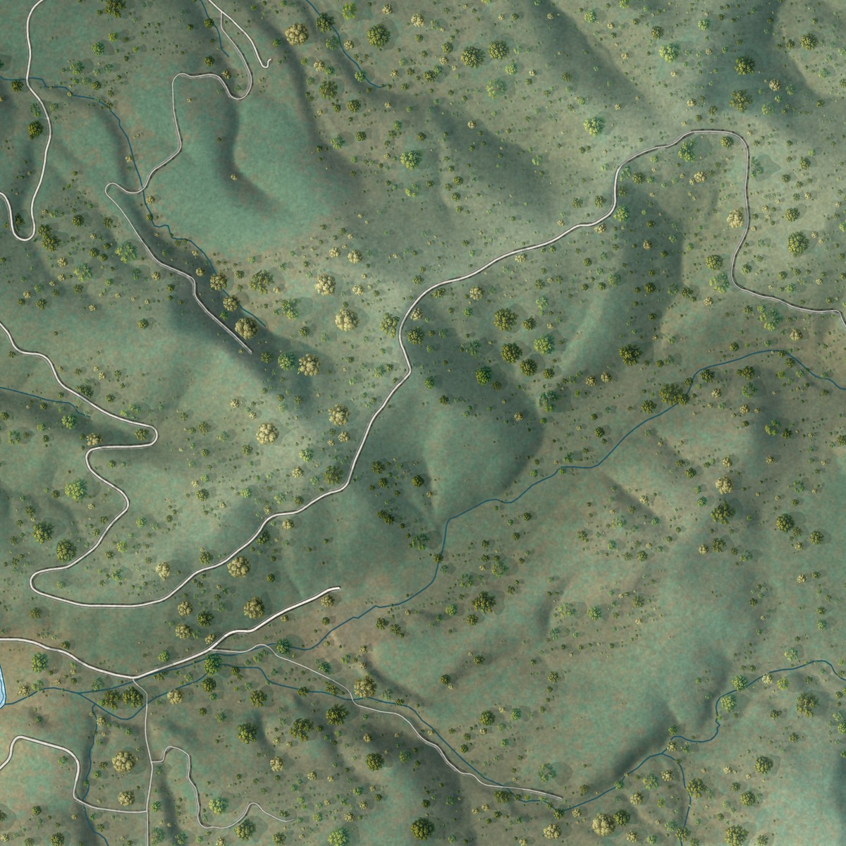 Second close-up of the map of Sherando, Virginia print showing more streets and buildings