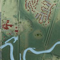 Second close-up of the map of Sherman, Illinois print showing more streets and buildings