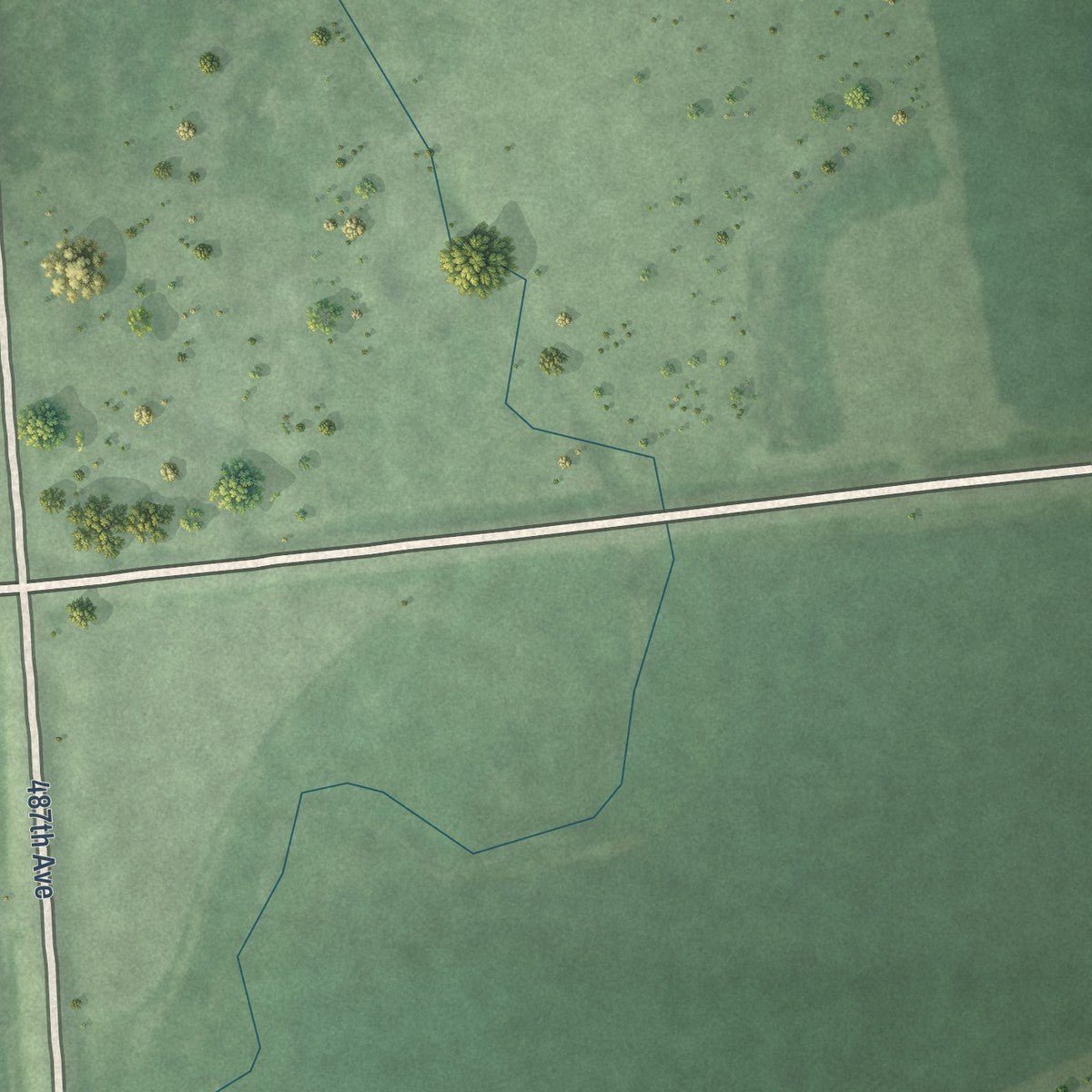 Second close-up of the map of Sherman, South Dakota print showing more streets and buildings