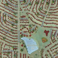 Second close-up of the map of Sherrelwood, Colorado print showing more streets and buildings