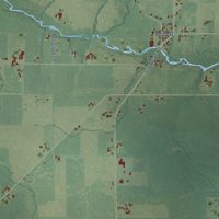 Second close-up of the map of Sherry, Wisconsin print showing more streets and buildings