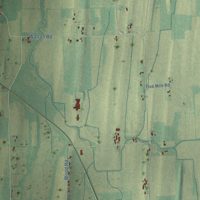 Second close-up of the map of Shields, Dodge County, Wisconsin print showing more streets and buildings