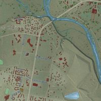 Second close-up of the map of Shiprock, New Mexico print showing more streets and buildings