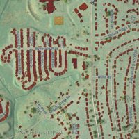 Second close-up of the map of Shoally Creek, South Carolina print showing more streets and buildings