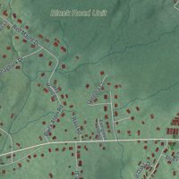 Second close-up of the map of Shokan, New York print showing more streets and buildings