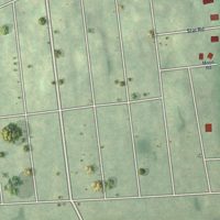 Second close-up of the map of Shoreham, New York print showing more streets and buildings